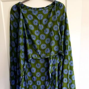 Green & Blue NOA NOA Sash Skirt Size Large